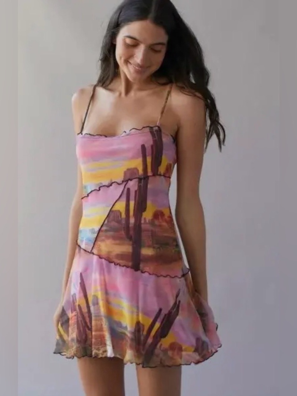 Urban Outfitters UO Moxie Mesh Mini Slip Dress M